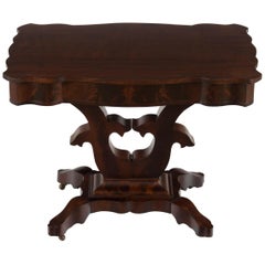 Victorian Period Mahogany Pedestal Base Accent Side End Table