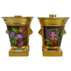 Pair of Darte Freres of Paris Porcelain Pot Pourri, circa 1820