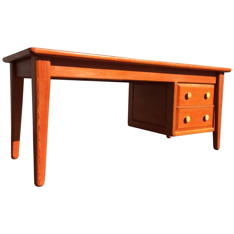 Beautiful Pine Craftsman Desk Prouve Chapo Style For Sale At 1stdibs