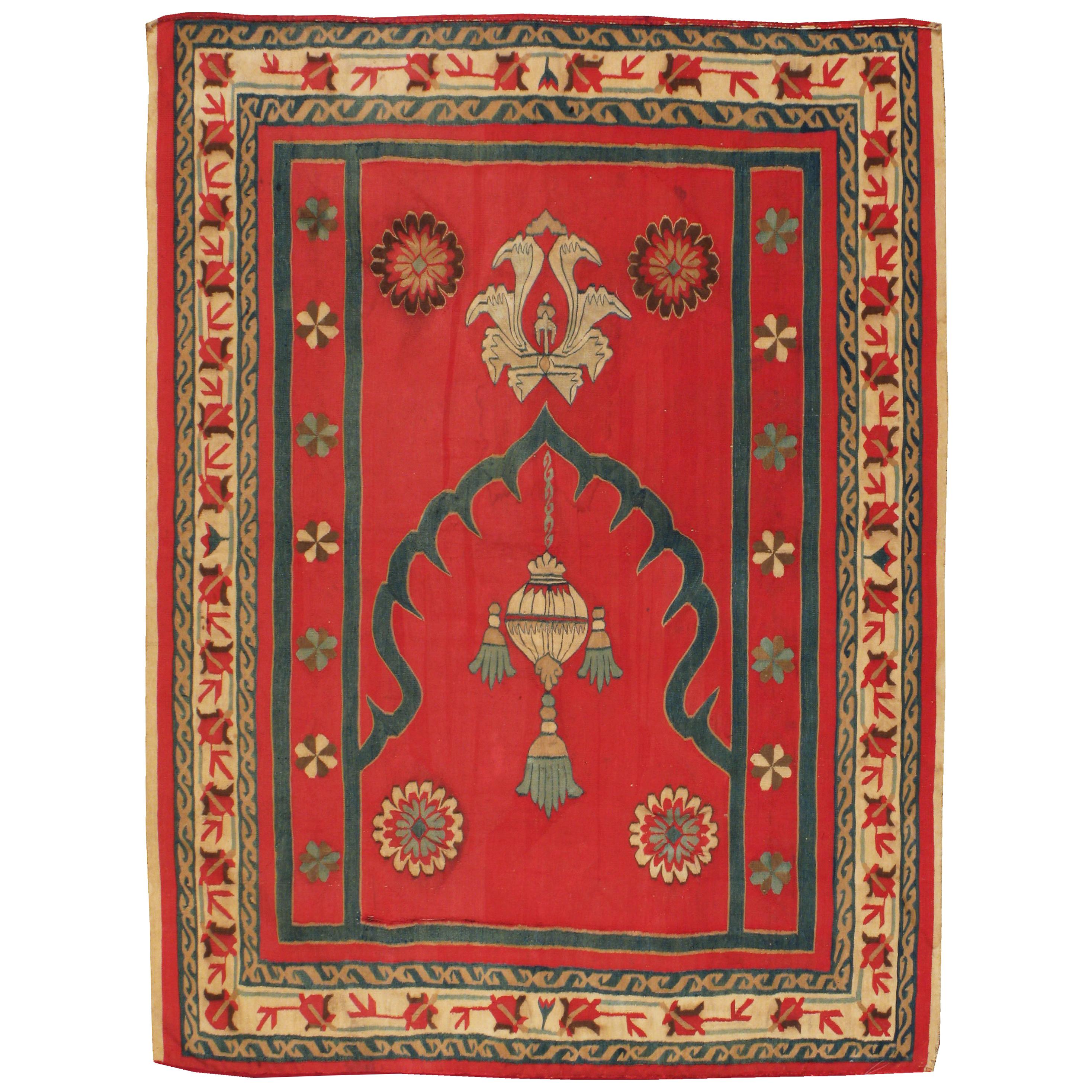 Antique Indian Dhurrie Rug For Sale