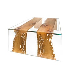 Coffee Table Venezia, in Glass and Venetian Briccola, Italy