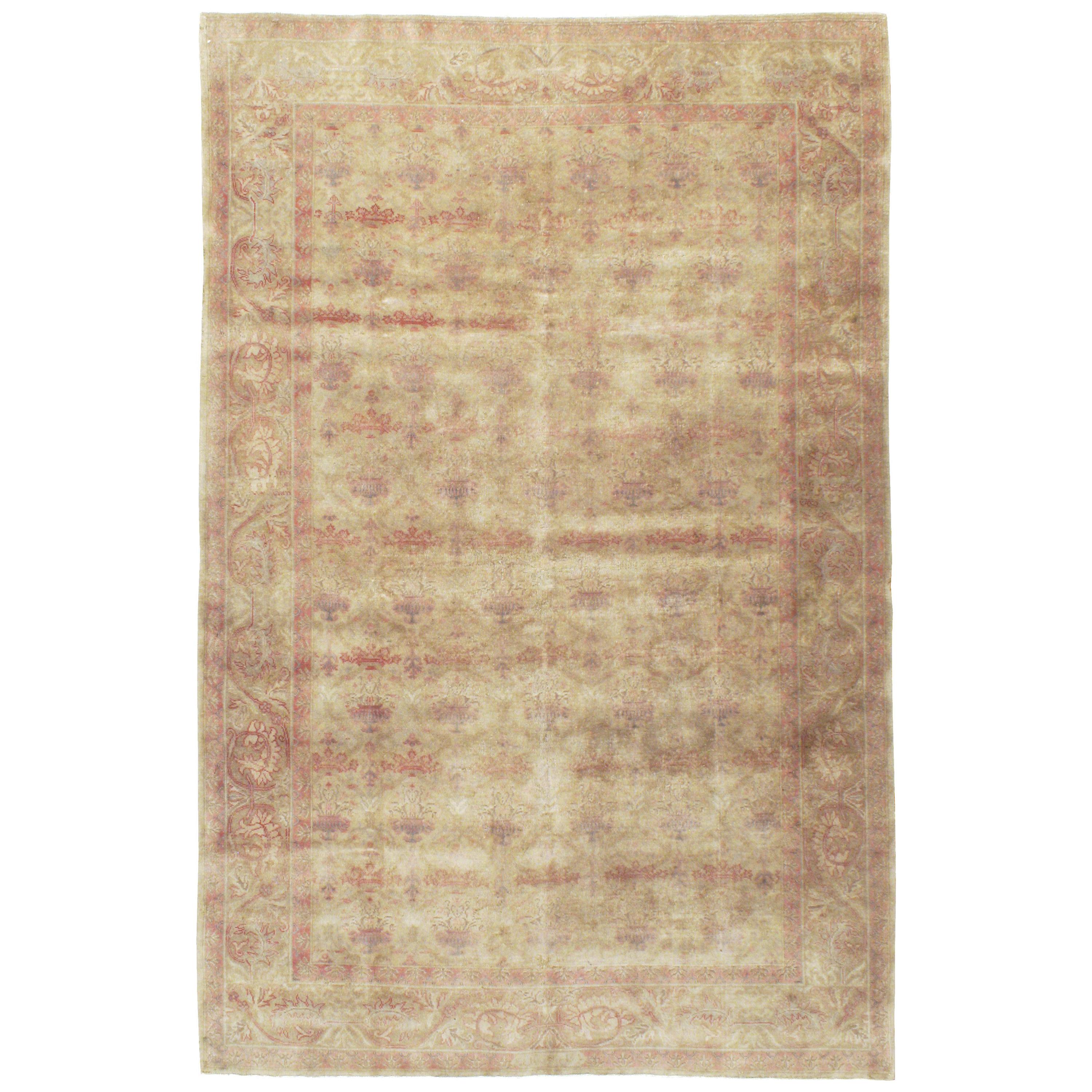 Vintage Indian Lahore Carpet For Sale at 1stDibs