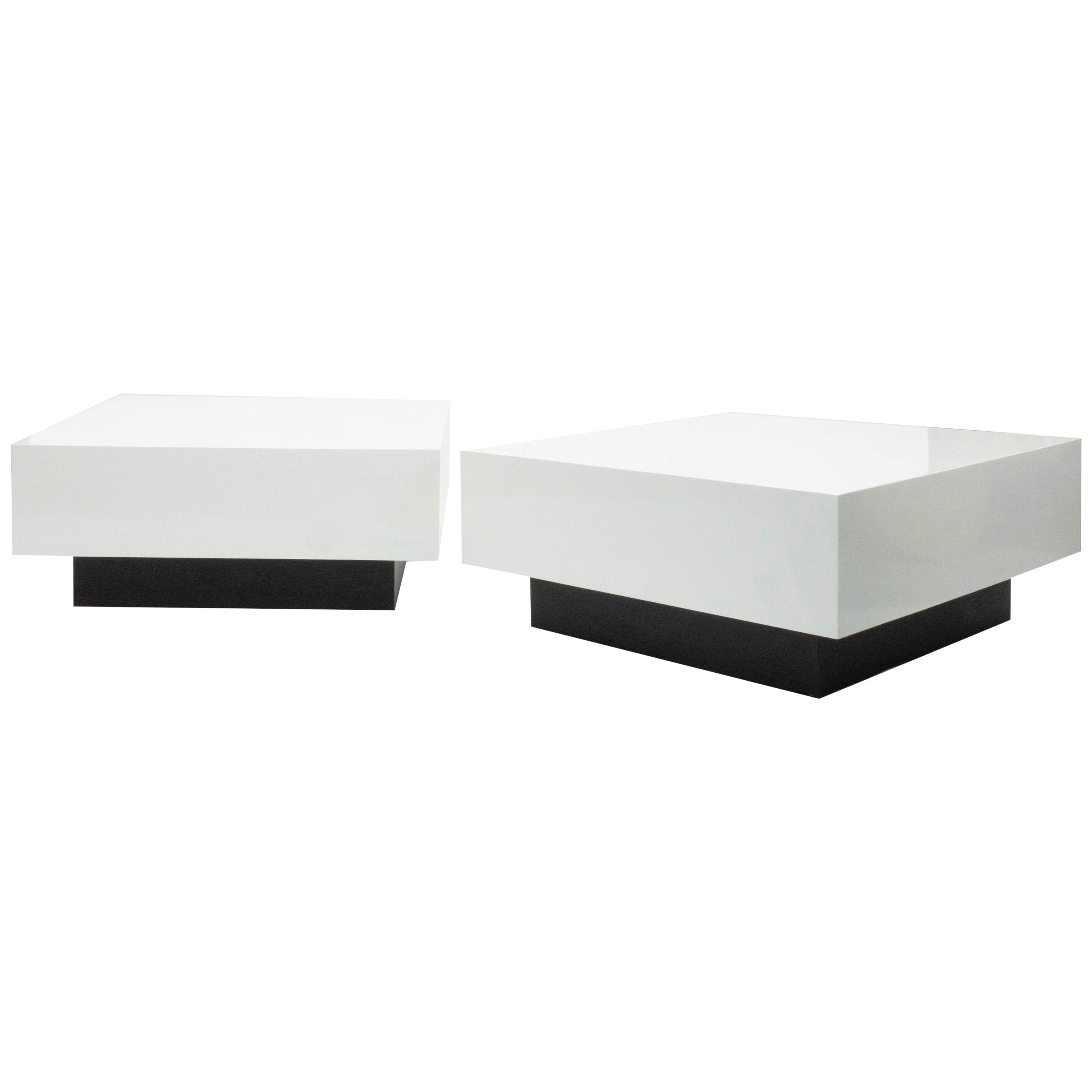 Modern Square Lucite Ghost Coffee Table at 1stDibs