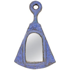 Les Argonautes, Stoneware Mirror, Vallauris, France, 1950s