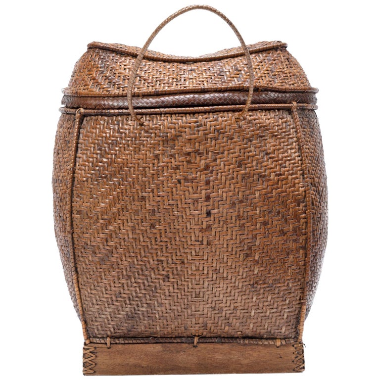 Filipino Woven Rattan Pack Basket at 1stDibs filipino baskets, pack
