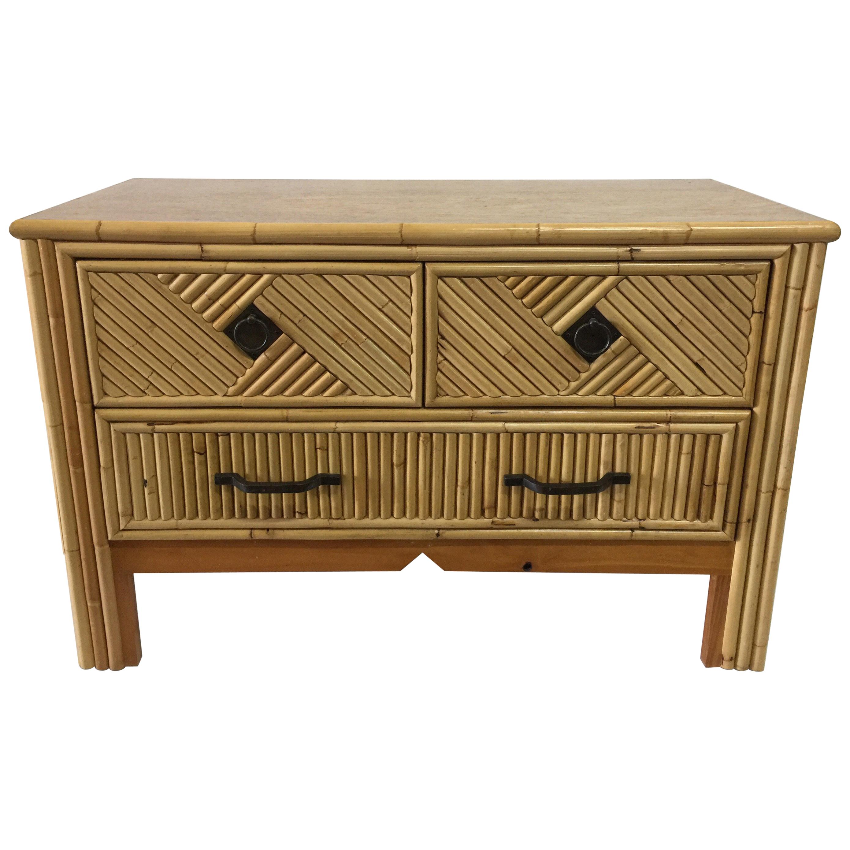 Vintage Bamboo Low Commode