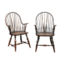 Pair of Virginia Windsor Armchairs, circa 1940