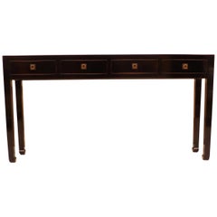 Fine Black Lacquer Console Table