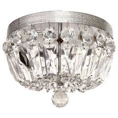 Set of 3 Crystal Flush Mount Fixtures, Sold Individually