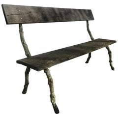 19th Century French Wrought Iron Garden Bench