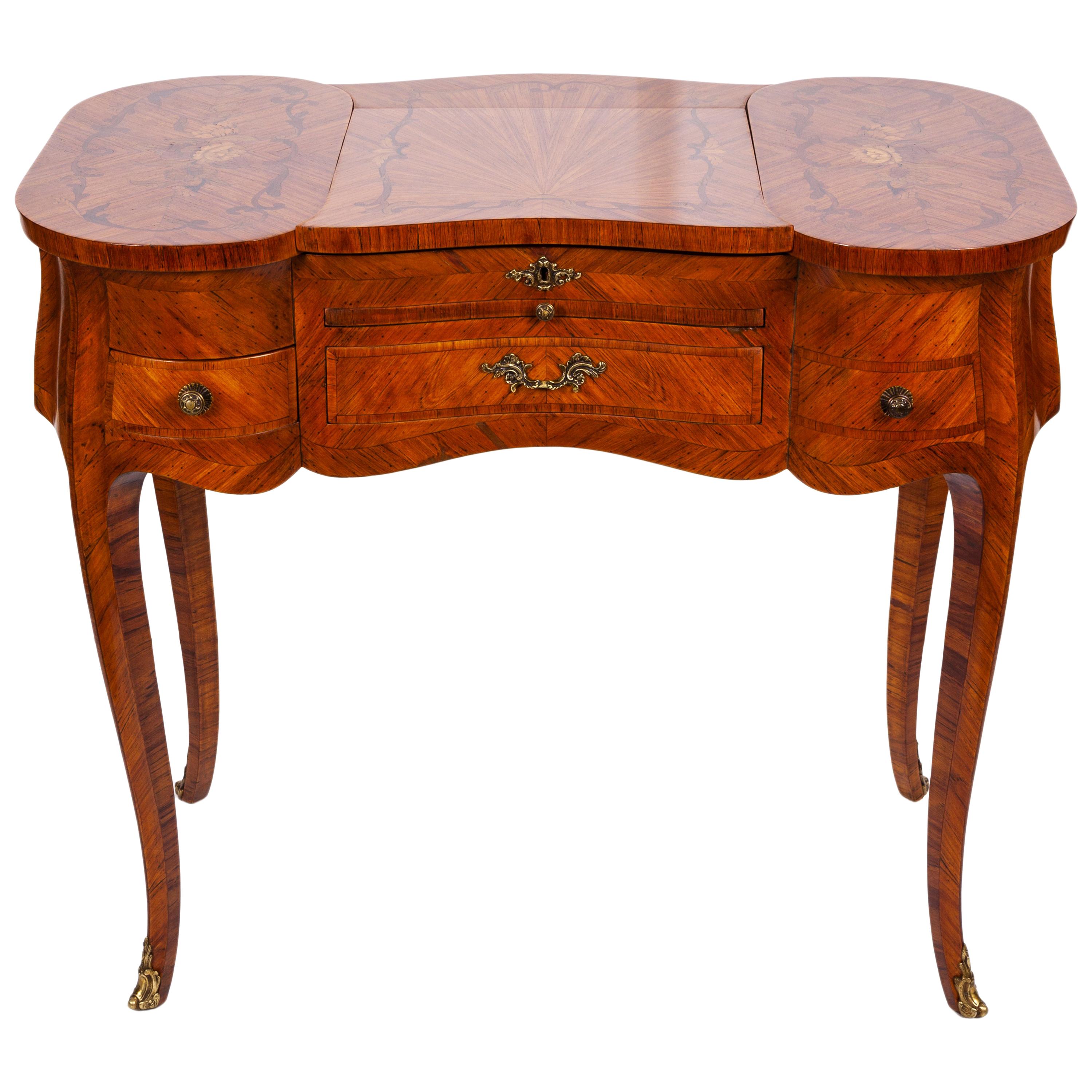 Mid-20th Century Louis XV Rosewood French Bonheur Du Jour or Dressing Table For Sale