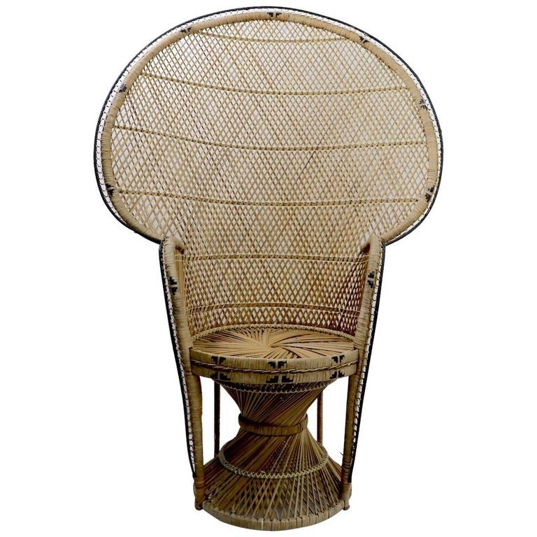 Wicker Peacock Chair at 1stDibs peacock chair for sale