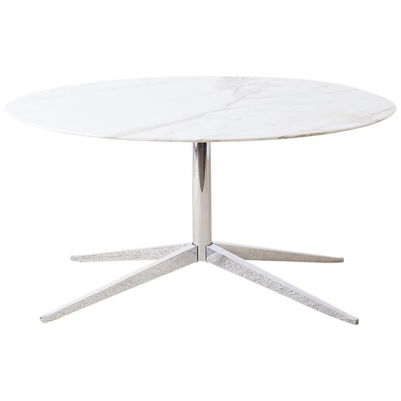 Florence Knoll Marble Dining Table with Star Base