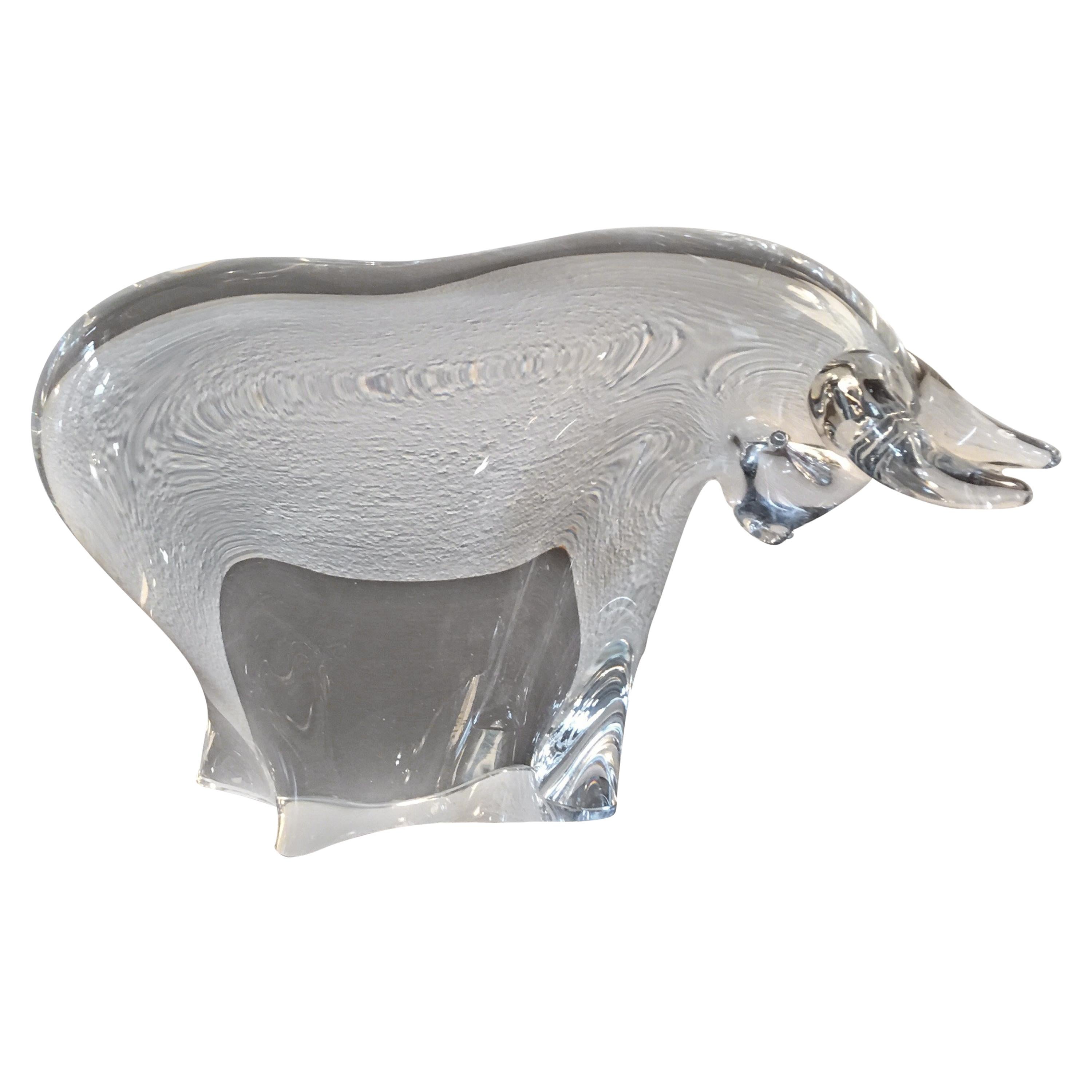 Konstglas Sweden Art Glass Bull