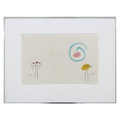 Mid-Century Modern Framed Lithograph Signed by Miro L'Enfance D'Ubu, 1975 18/120