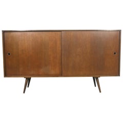 Midcentury Tall Credenza by Paul McCobb circa 1950 Planner Group #1514 Walnut