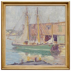 Emile Albert Gruppe “In Port” Exceptional Early Painting