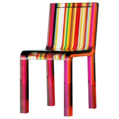 Chaise arc-en-ciel multicolore en acrylique de Patrick Norguet pour Cappellini 2000