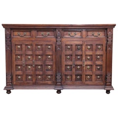 Vintage Classic Early 20th Century Ornamental Side Board from a French Colonial Home