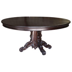 Used 19th Century Superbly Handcrafted Solid Mahogany Round Governor's Dinning Table