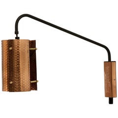 Vintage Scandinavian Wall Light in Copper, 1960s