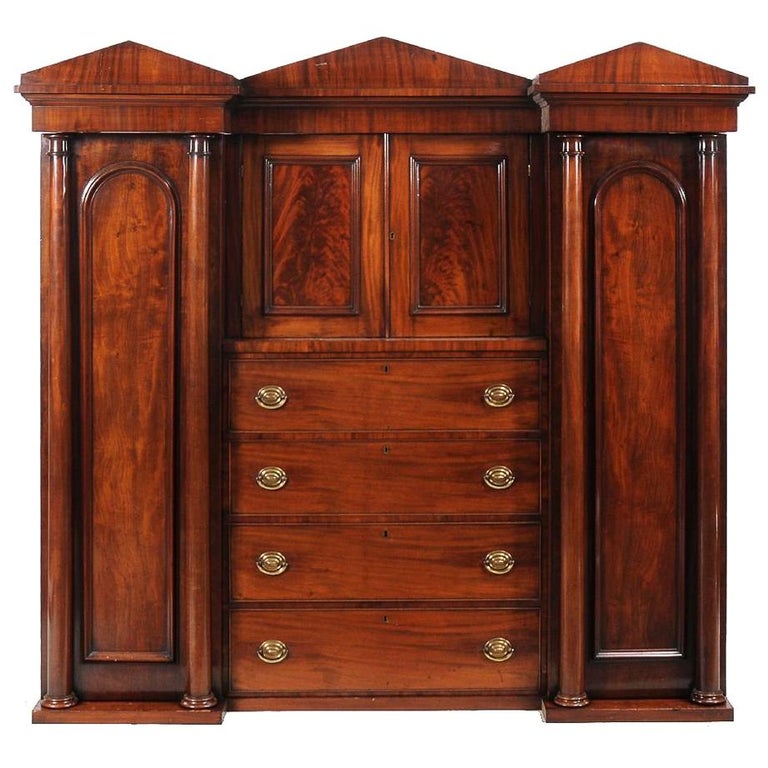 Victorian Mahogany Compactum Wardrobe, circa 1850 at 1stdibs