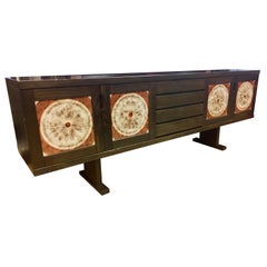Gangso Mobler Poul H. Poulsen Designed Danish Modern Art Tile Credenza Buffet