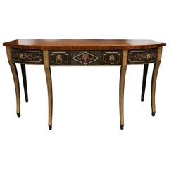 Antique Regency Style Ebonized, Gilt and Mahogany Server or Console Table