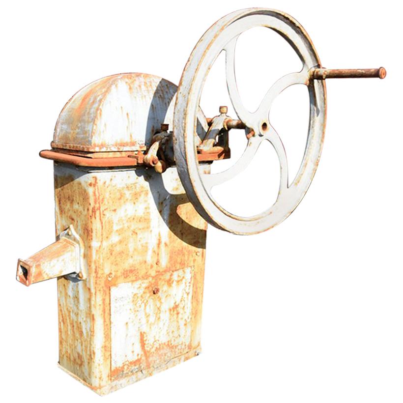 Antique Pump with Wheel, 19th Century For Sale