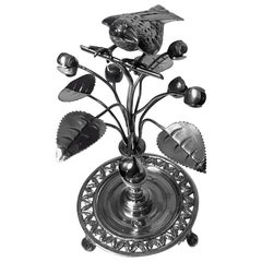 Antique Silver Toothpick Holder, Rio De Janeiro, Brazil, circa 1850