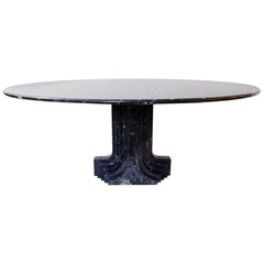 Carlo Scarpa Dining Table 'Samo' in Black Marble