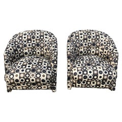  Milo Baughman Attributed Mid-Century Modern Club Chairs