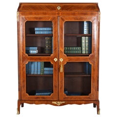 French Inlaid Kingwood Transitional Bookcase