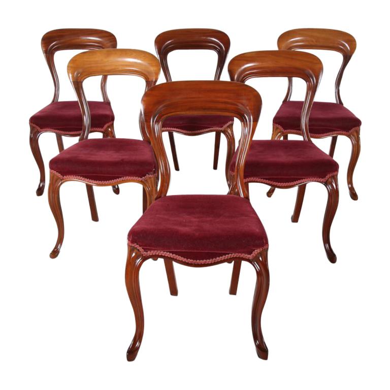 19th Century English Mahogany Dining Chairs 'Set of Six'