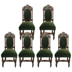 Set of Six Antique French 19th Century Chairs