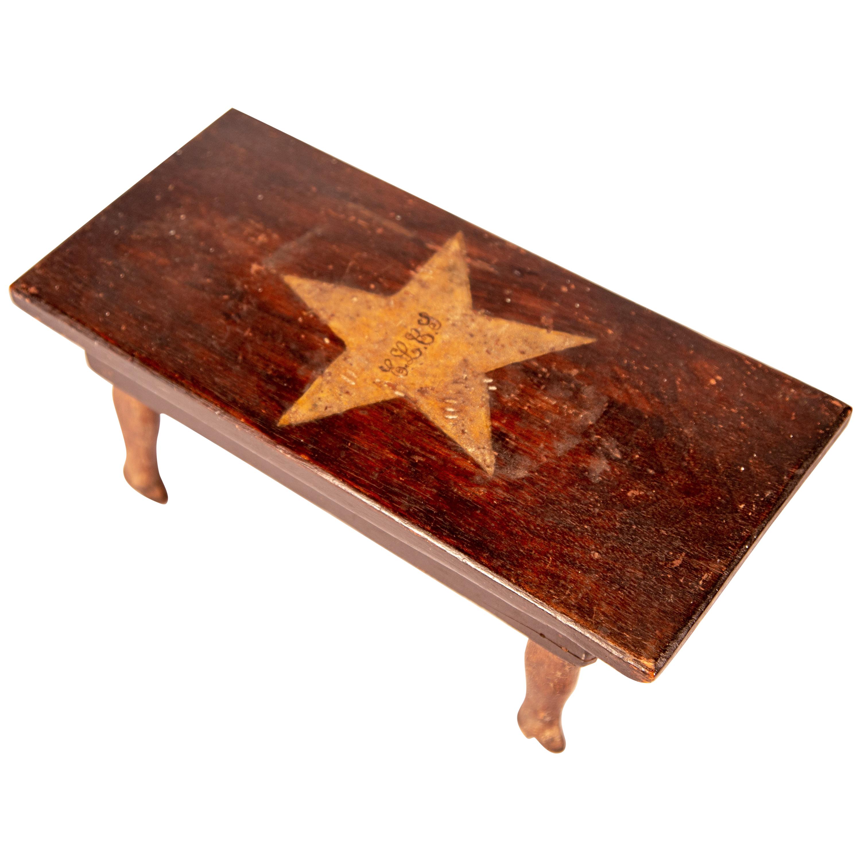 Small American Folk Art Stool, circa 1910