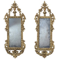 Pair of 18th Century Carved and Gilded Wood Louis XVI Venetian Appliques