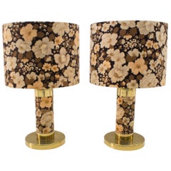 Set of 2 Floral Table Lamps in Hollywood Regency Style, Germany, 1960s