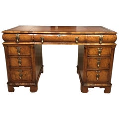 Good Walnut and Burr Walnut George I Style Writing Desk