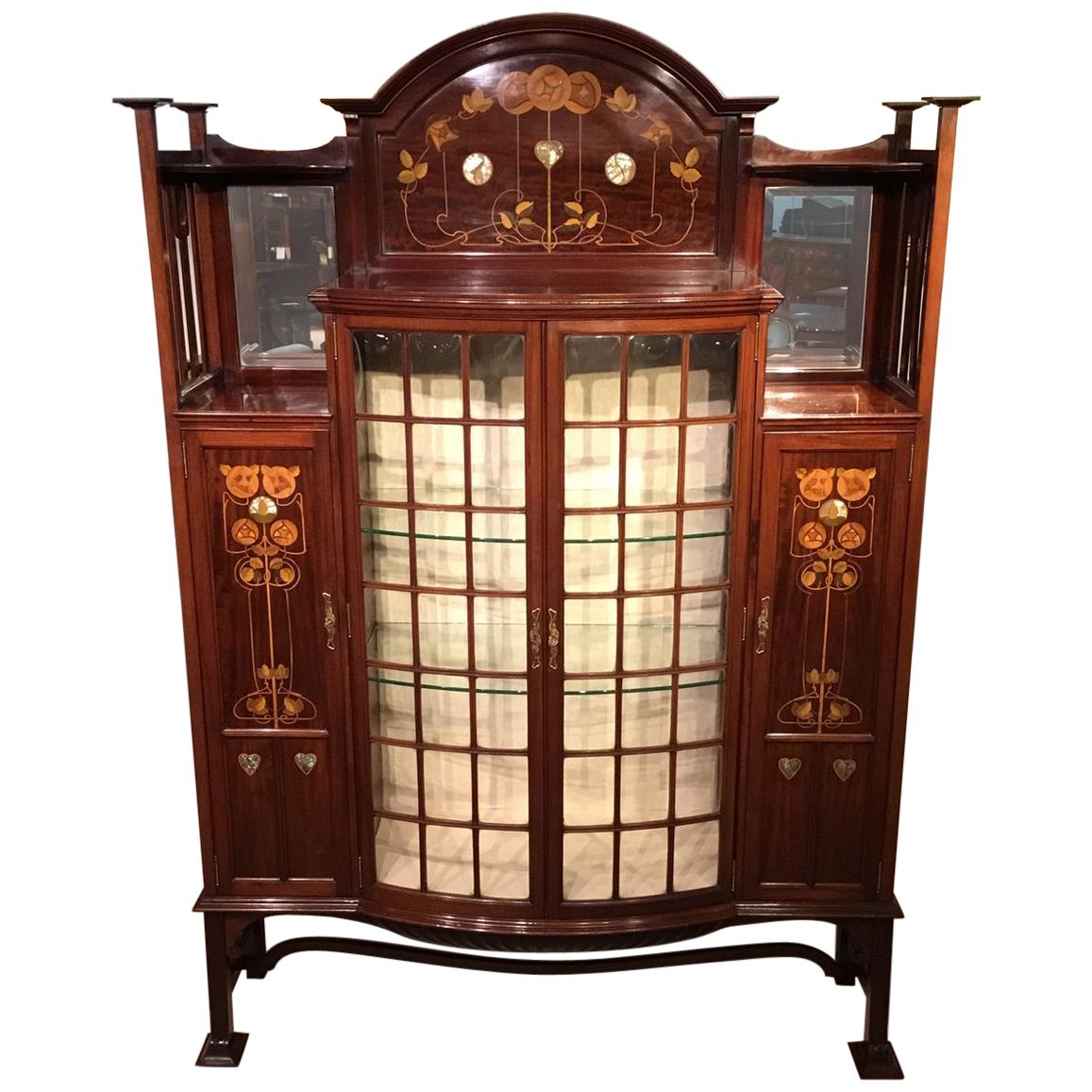 Mahogany Arts & Crafts Period Display Cabinet by Shapland & Petter