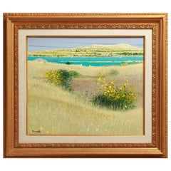 Dominique Dorie 'Rivages du Sud' Oil on Canvas Framed Painting