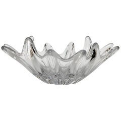 Clear Crystal Sculptural Bowl by Daum