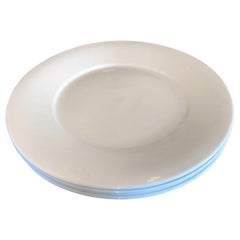 Set of '4' Large French Porcelain Dinner Plates