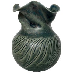 Petite Organic Modern Celadon Vase