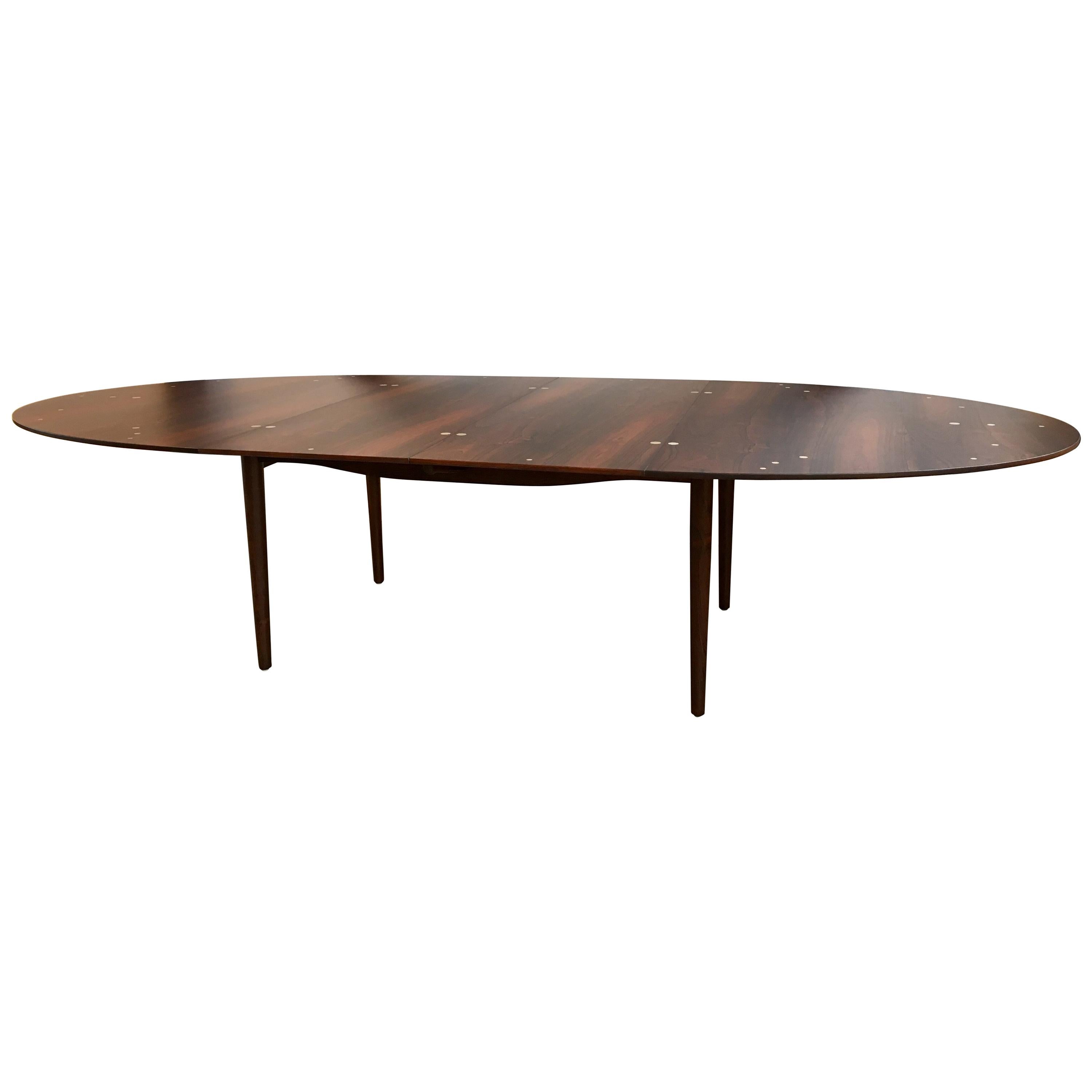 SALE! Finn Juhl Judas Dining Table in Rosewood and Silver For Sale