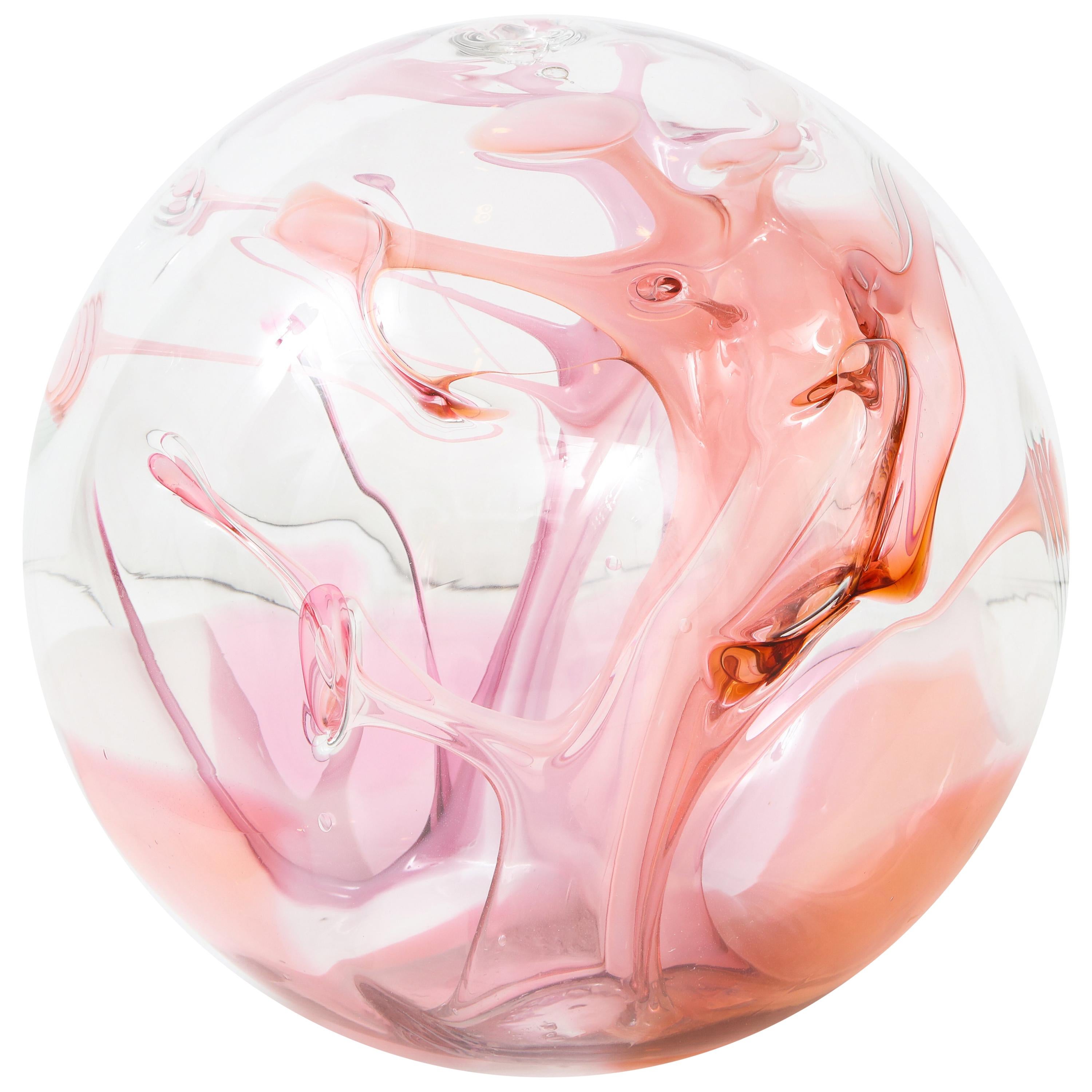 Extra Large Peter Bramhall Glass Orb Sculpture