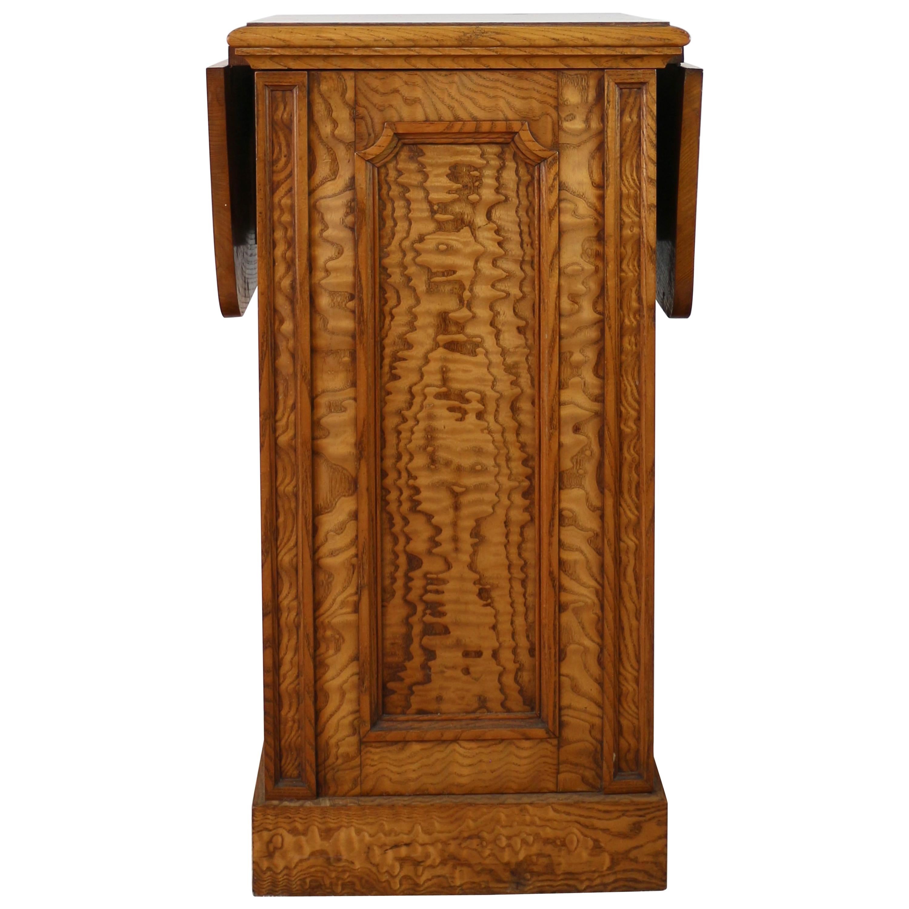Antique Scottish William IV Figured Elm Bedside Cabinet or Pot Cupboard