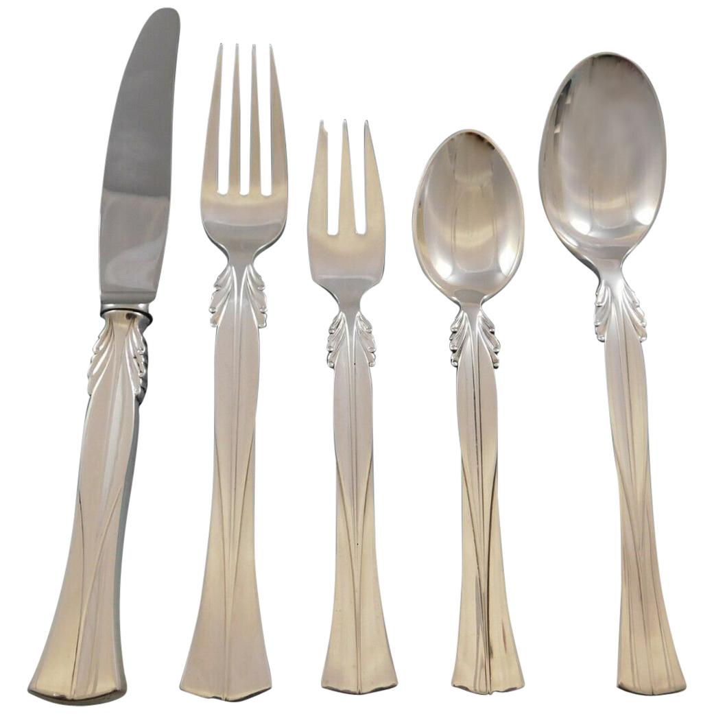 Queen Christina by Frigast Sterling Silver Flatware Set for 8 Service 41 Pieces For Sale
