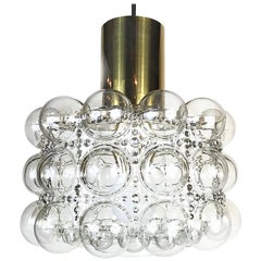 Space Age Helena Tynell Glashütte Limburg Bubble Pendant Light:: 1960s:: Germany