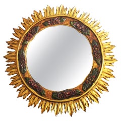  Art Deco  Mirror Gilding with Gold Leaf and Polychromy, 